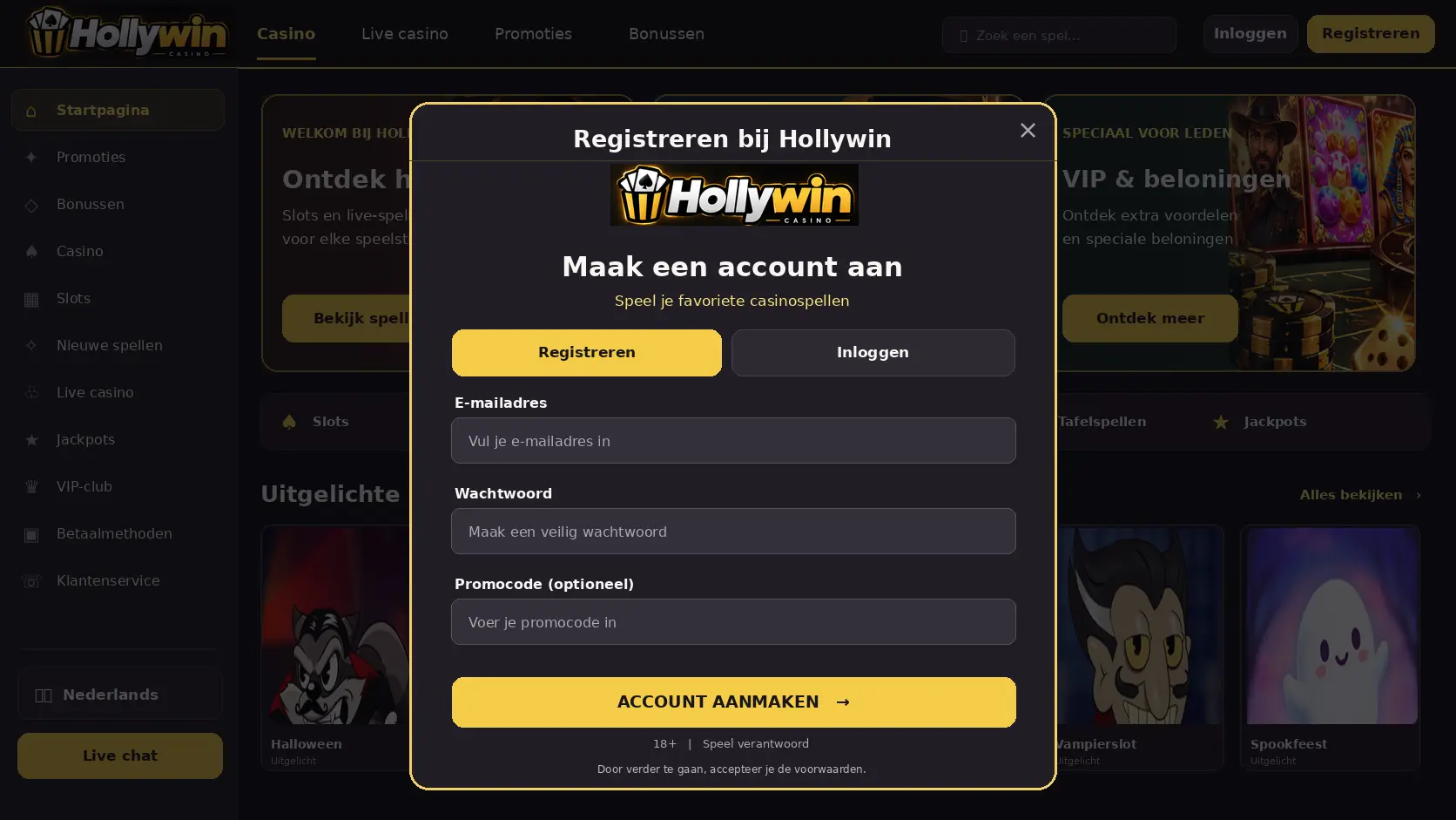 Hollywin Casino Review Nederland: Games, Platform en Betalen image 2